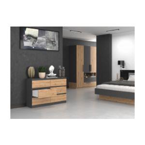 Obrazek Komoda Umo P6 120 antracyt/dąb artisan