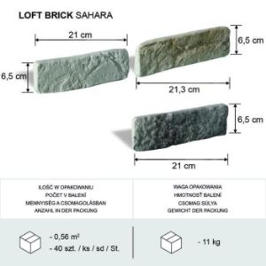 Obrazek Kamień Betonowy Loft Brick Sahara
