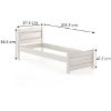 Obrazek Łóżko Buk LK120–80x200 bielony 