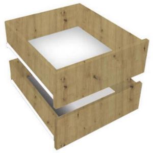 Obrazek Szafa Lamelo 2 120 Dąb Artisan/Czarny/Lustro