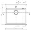 Obrazek Zlew Camea 500X530 szary