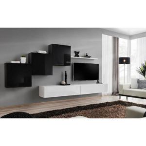 Meblościanka Switch X Czarny/Biały 