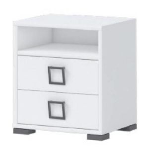 Szafka nocna Kiki NS2-BE/KI-15 white/white 