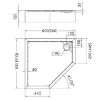 Obrazek Brodzik pięciokątny Espera Plus Aqm2698cst 90x90x12 czarny 