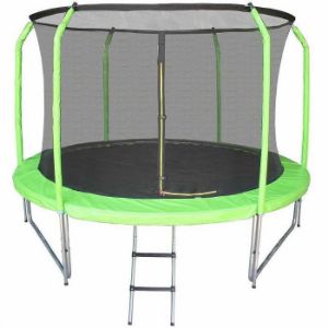 Trampolina Comfort z drabinką 244cm zielona