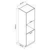 Obrazek  Szafka kuchenna Oscar D60pk 2133 Pl antracyt połysk/biały 