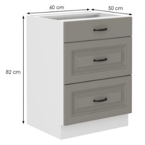 Obrazek Szafka kuchenna Stilo claygrey/biały 60d 3s bb
