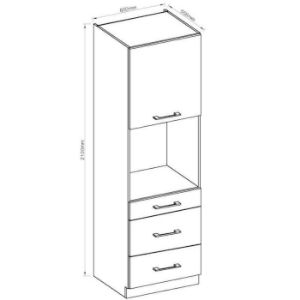 Obrazek Szafka kuchenna Vigo biały HG 60dps-210 3s 1f
