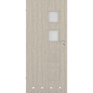 Drzwi wewnętrzne Dallas 2x4 80 L wiąz skandynawski / WC + tuleje wentylacyjne