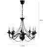 Obrazek Lampa 1282 Pająk Czarny LW8