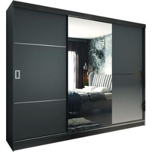 Szafa Retro 200 2L grafit/ front czarny 