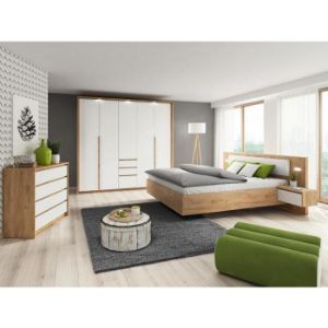 Obrazek Łóżko 160 + Led Biała/Craft