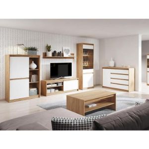 Obrazek Łóżko 160 + Led Biała/Craft