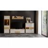 Obrazek Komoda Gala K172-3KS2F/GL pacific walnut/beige