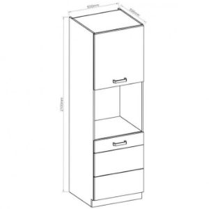 Obrazek Szafka kuchenna Artisan cappuccino połysk 60DP-210 2F