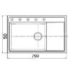 Obrazek Zlew Camea 790X500X210 szary beton