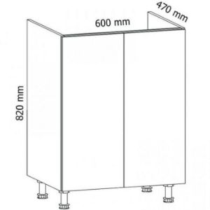 Obrazek Szafka kuchenna Gardena D60Z grey