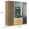 Obrazek Szafa Sorento z lamelami 200X215X61