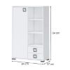 Obrazek Regał Kiki K12-BE/KI-15 white/white 