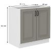 Obrazek Szafka kuchenna Stilo claygrey/biały 80d 2f bb