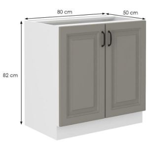 Obrazek Szafka kuchenna Stilo claygrey/biały 80d 2f bb