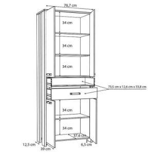 Obrazek Szafa Symmach 2S4D old-wood vinteage/beton