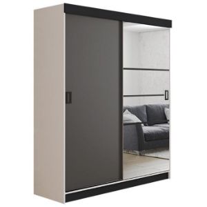 Szafa Retro 138 6L biała / front grafit