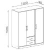 Obrazek Szafa Smart Srl2 3dl Grafit