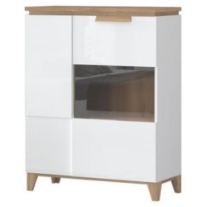 Obrazek Witryna Brio K2S pacific walnut/crystal white