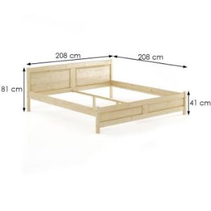 Obrazek Łóżko Sosna LK104–200x200 surowy 