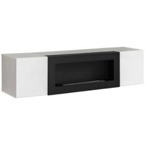 Komoda + Biokominek FLY SBK biały 