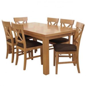 Obrazek Zestaw stół i krzesła Zuza 1+6 ST407 III KR752 BR130 luizjana 6