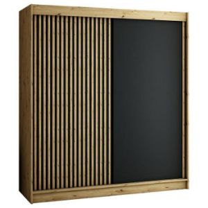 Szafa Lamelo 200 Dąb Artisan/Czarny