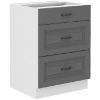 Obrazek Szafka kuchenna Stilo dustgrey/biały 60d 3s bb