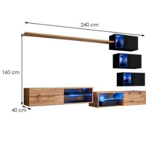 Obrazek  Meblościanka Switch Xxiv Wotan/Czarny 