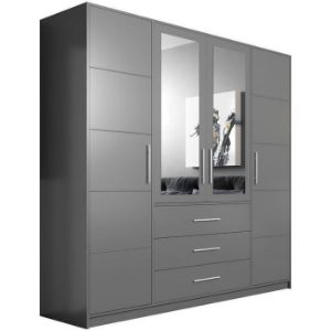 Szafa Bali D4 grafit/lustro