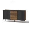Obrazek Komoda Prestigo P5 2d3s Orzech War/San Seb/Czarny Mat