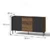 Obrazek Komoda Prestigo P5 2d3s Orzech War/San Seb/Czarny Mat