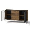 Obrazek Komoda Prestigo P5 2d3s Orzech War/San Seb/Czarny Mat