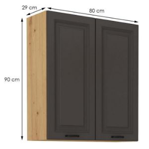 Obrazek Szafka kuchenna STILO grafit mat/artisan 80g-90 2f