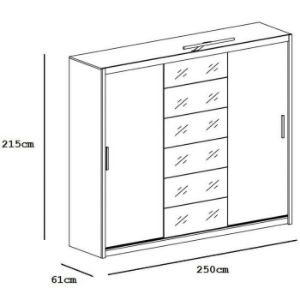 Obrazek Szafa Malibu 250 cm biały 