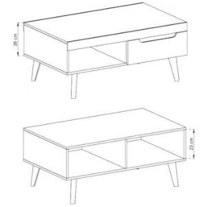 Obrazek Stolik kawowy Nordi NL107 dąb artisan