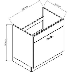 Obrazek Szafka Kuchenna Irma D80zl S/1 Zasl Zielony Mat