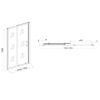 Obrazek Drzwi prysznicowe Patio 120x195 czyste chrom