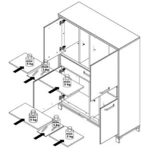 Obrazek Komoda Trondheim 4D1S TDHK634 Dąb Artisan