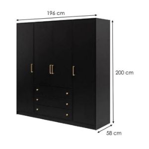 Obrazek Szafa Bali D4 retro czarna