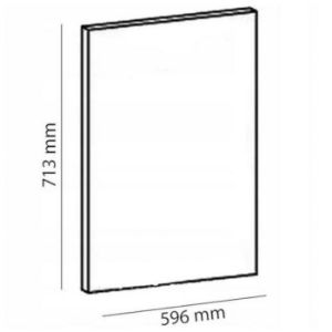 Obrazek Front do zmywarki Gardena D60FZW 713 x 596 white