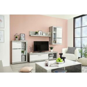 Obrazek Meblościanka Rosso beton/biały 11008772