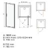 Obrazek Drzwi DJ/TX5B 90 W15 SB Glass protect