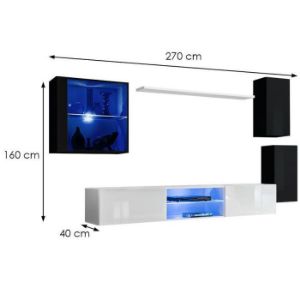 Obrazek Meblościanka Switch Xxiii Czarny/Biały